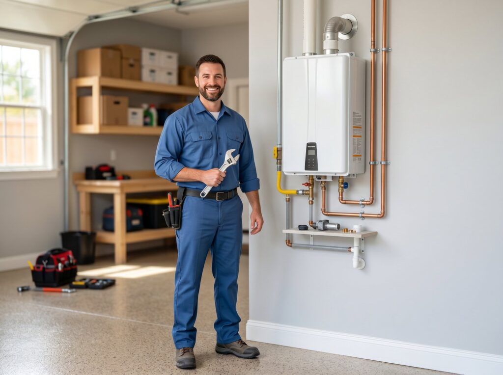 Proactive Plumbing technician at work